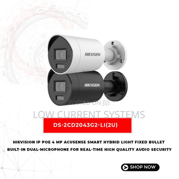 Hikvision 4MP IP POE Pro Series Acusence DS-2CD2043G2-LI2U · Photo 1