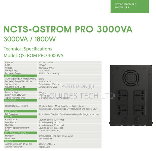3000va NCTS Ups, NCTS 3kva Pro Line Interactive Ups 1800w · Photo 4