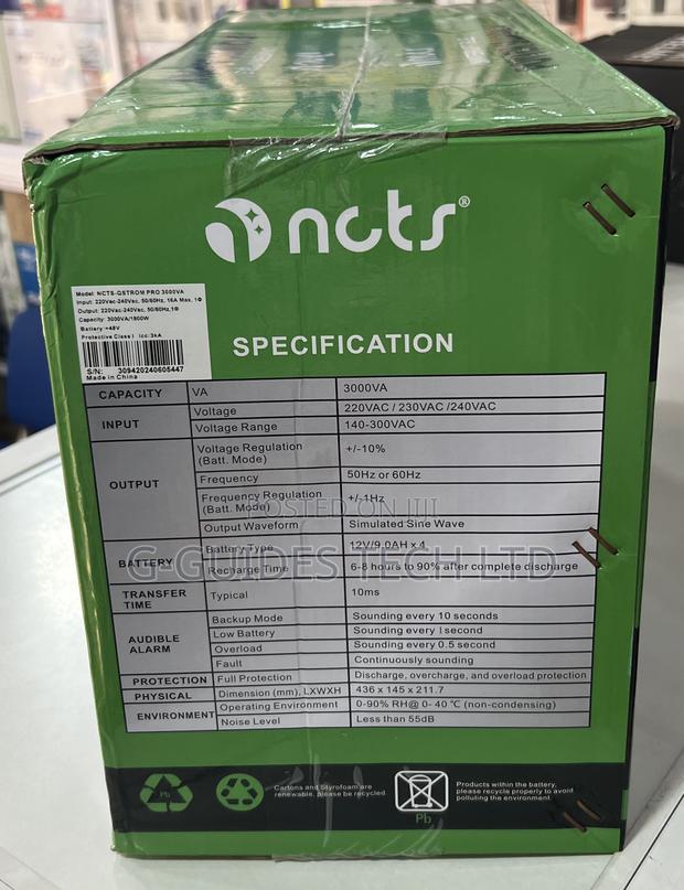 3000va NCTS Ups, NCTS 3kva Pro Line Interactive Ups 1800w · Photo 2