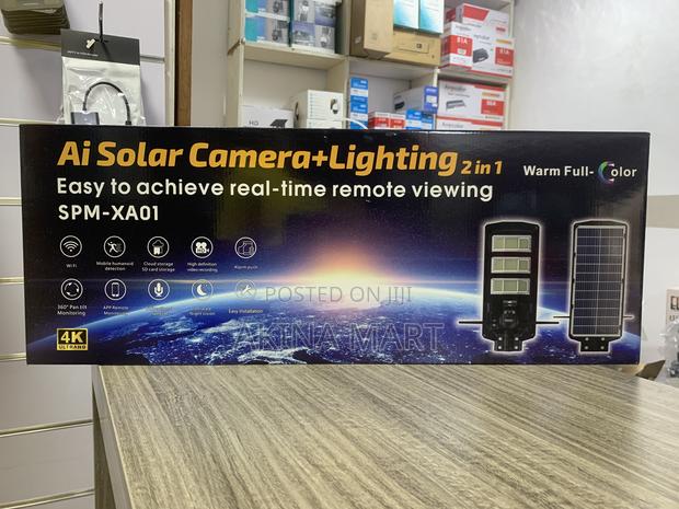 Ai 4g Solar Camera 3 Lens With 450w Street Light 2 in 1 · Photo 2