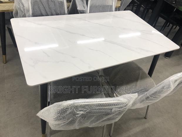 Dining Table With Four Chairs (4in1) Marble Top · Photo 1