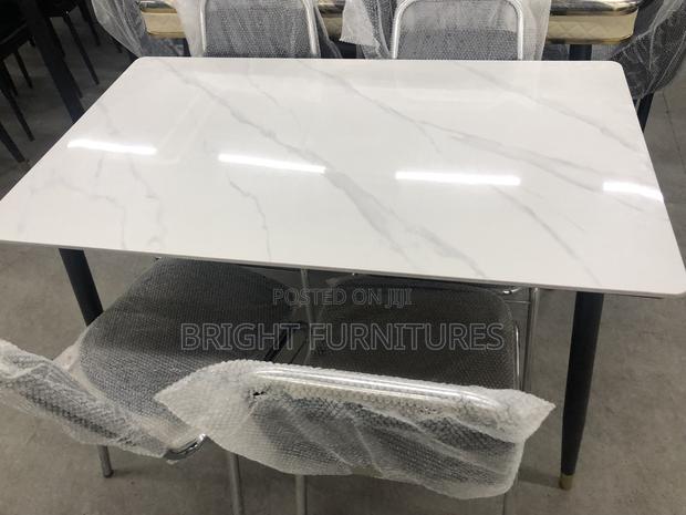 Dining Table With Four Chairs (4in1) Marble Top · Photo 3