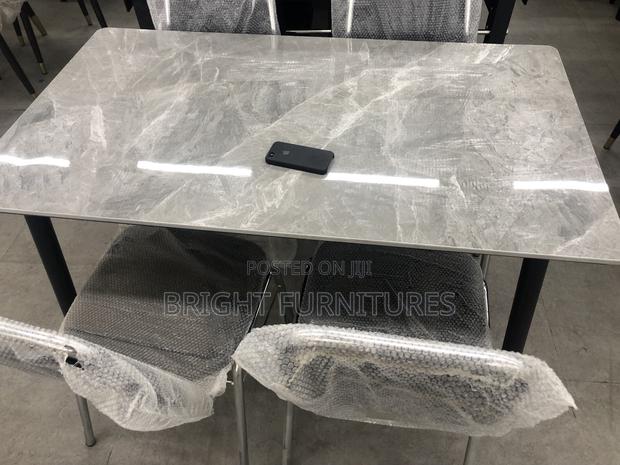 Dining Table With Four Chairs (4in1) Marble Top · Photo 2