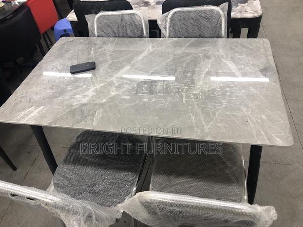 Dining Table With Four Chairs (4in1) Marble Top · Photo 4
