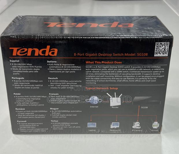 Tenda 8port Gigabit Desktop Switch, 8-Port GIGABIT SWITCH · Photo 3