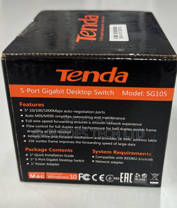 Tenda 5port Gigabit Switch, 5-Port GIGABIT DESKTOP SWITCH · Photo 3