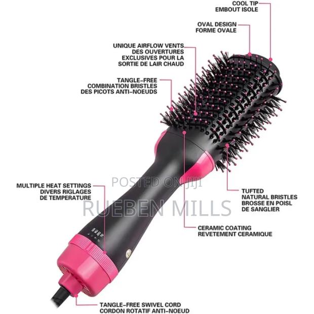 Hot Air Brush Hair Dryer and Straightener Multi-Function · Photo 1