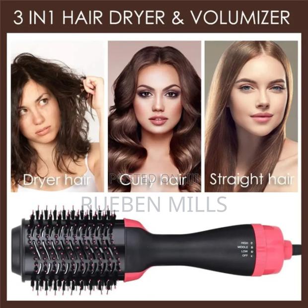 Hot Air Brush Hair Dryer and Straightener Multi-Function · Photo 2