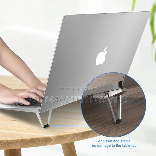 Metal Foldable Adjustable Stand Holder for Laptop - Silver · Photo 2