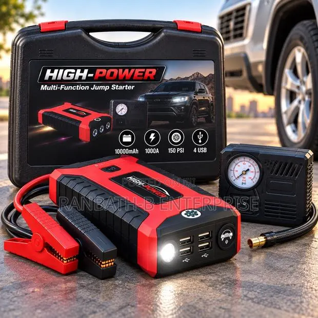 WOCK 4-in-1 12V Car Jump Starter, Power Bank Air Compressor · Photo 1
