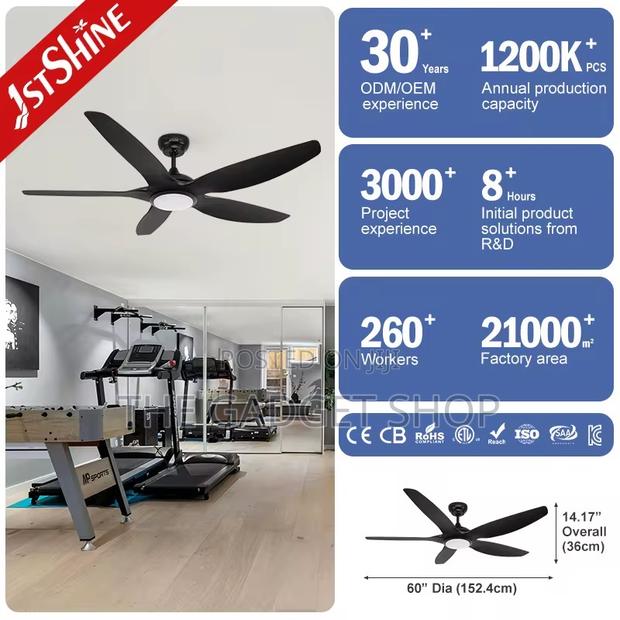LED Ceiling Fan Black · Photo 3
