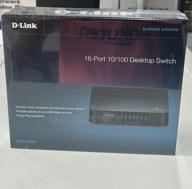 16-Port D-Link Switch, D-Link 16-Port Desktop Switch · Photo 1