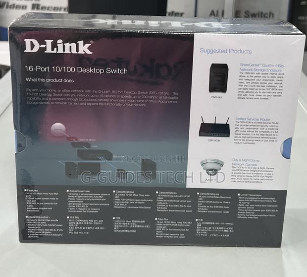 16-Port D-Link Switch, D-Link 16-Port Desktop Switch · Photo 2
