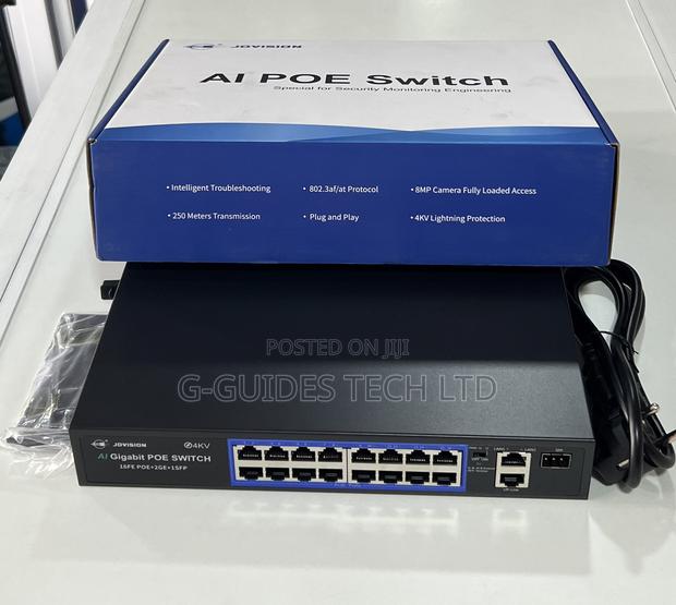 Jovision 16-Port Ai Gigabit Poe Switch (16fe Poe+2G+1sfp) · Photo 4