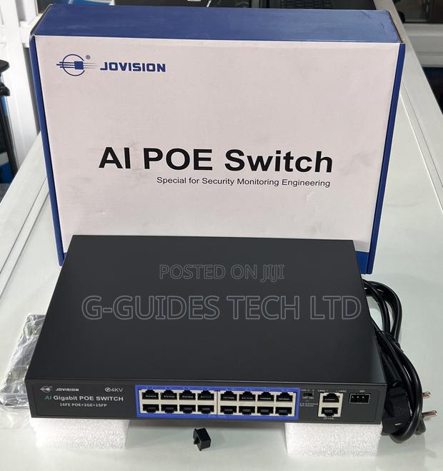 Jovision 16-Port Ai Gigabit Poe Switch (16fe Poe+2G+1sfp) · Photo 3