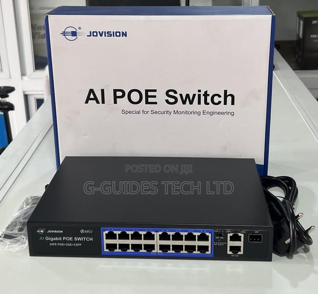 Jovision 16-Port Ai Gigabit Poe Switch (16fe Poe+2G+1sfp) · Photo 1