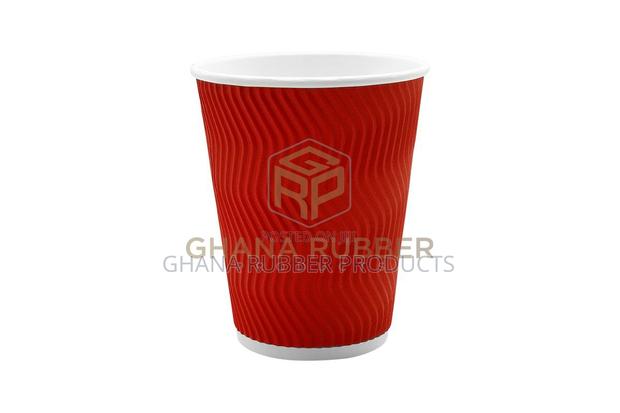 Ripple Paper Cups 12oz Red (No Lids) (500pcs) · Photo 1