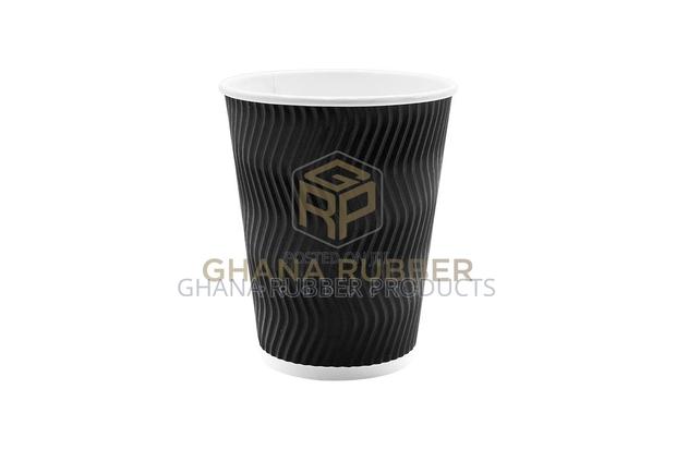 Ripple Paper Cups 12oz Black (No Lids) (500pcs) · Photo 1