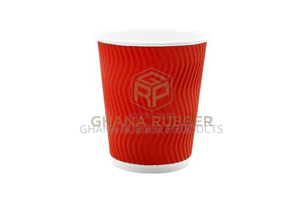 Ripple Paper Cups 8oz Red (No Lids) (500pcs) · Photo 1