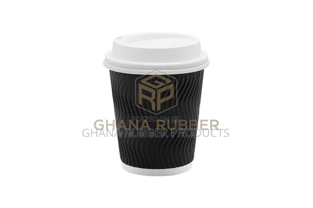 Ripple Paper Cups + Lids 8oz Black (1000pcs) · Photo 1