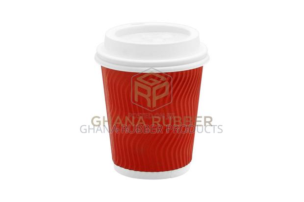 Ripple Paper Cups + Lids 8oz Red (1000pcs) · Photo 1