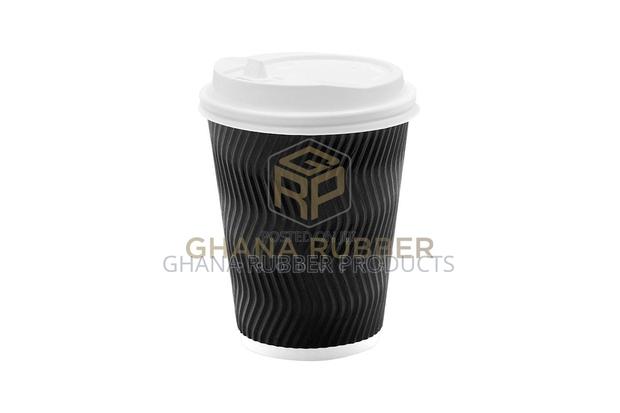Ripple Paper Cups + Lids 12oz Black (1000pcs) · Photo 1