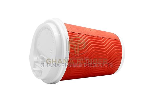 Ripple Paper Cups + Lids 12oz Red (1000pcs) · Photo 2