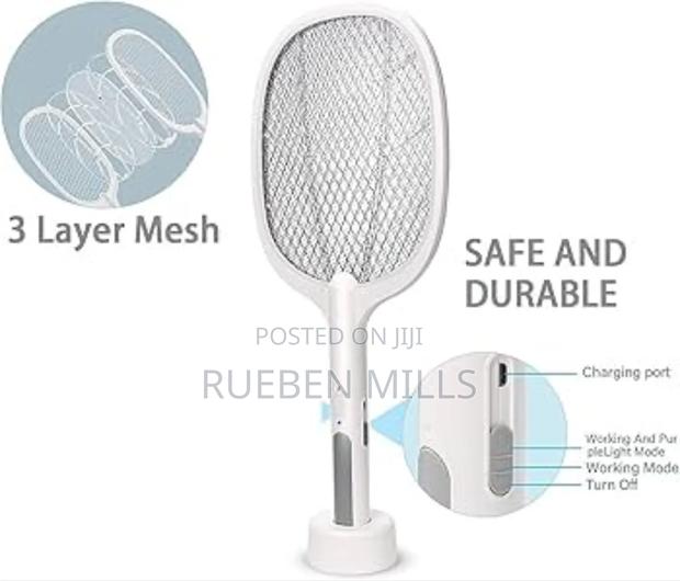 Handheld Chargeable Mosquito Killer Bat Swatter With Stand · Photo 2