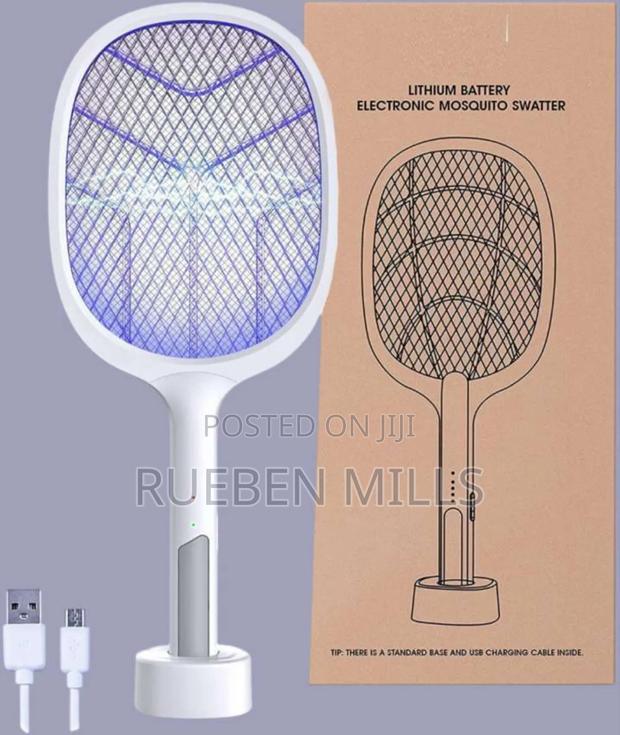 Handheld Chargeable Mosquito Killer Bat Swatter With Stand · Photo 8