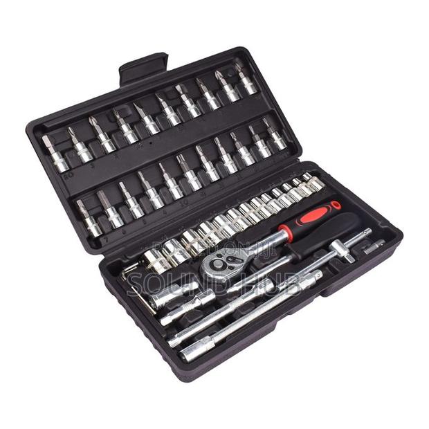 Hand Tool Kit Home Socket Wrench Set Car Repair Tool Box · Photo 1