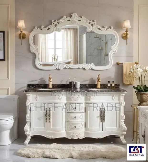 Double Marble Hand Wash Basin. Majestic 13050w. White Antique · Photo 1