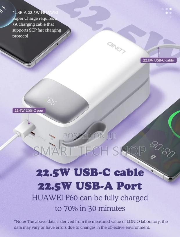 Ldnio Pq50 50000mah Power Bank Fast Charger Type C iPhone · Photo 7