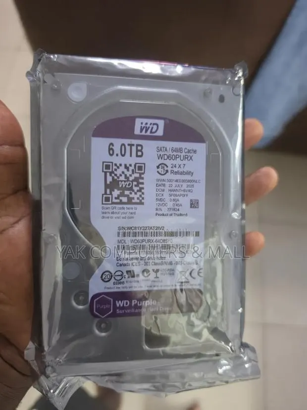 6tb Wd Surveillance Drive Purple for CCTV and Desktop · Photo 1