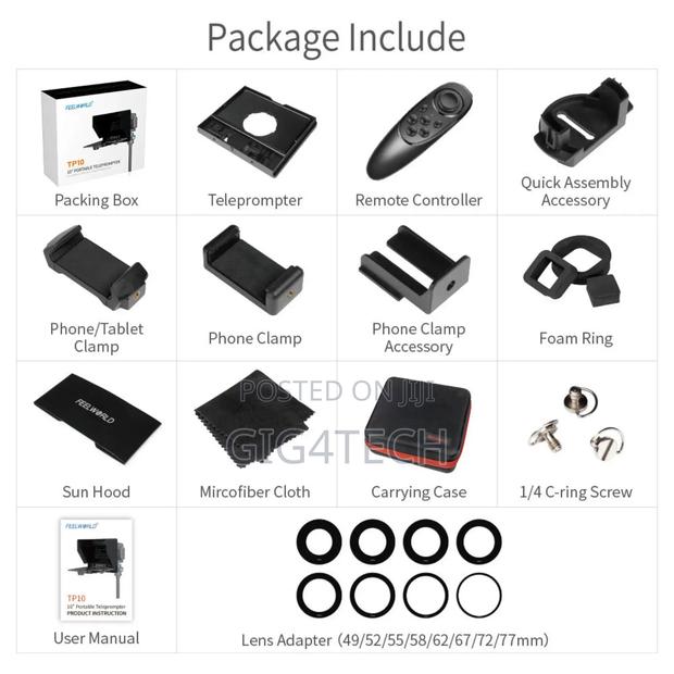 FEELWORLD TP10 Portable 10" Folding Teleprompter · Photo 6