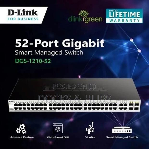 D-Link 52-Port Smart Managed Switch | 48 Gbe + 4 SFP Ports · Photo 1