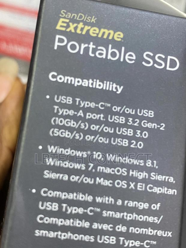 Sandisk 1tb Extreme Portable External SSD - Up to 1000mb/S · Photo 2