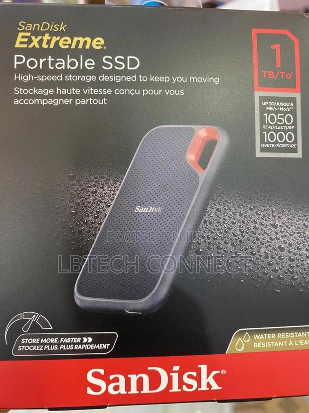 Sandisk 1tb Extreme Portable External SSD - Up to 1000mb/S · Photo 1
