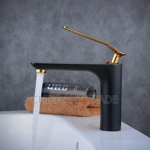 Black and Gold Basin Tap / Faucet. Hot Cold · Photo 5