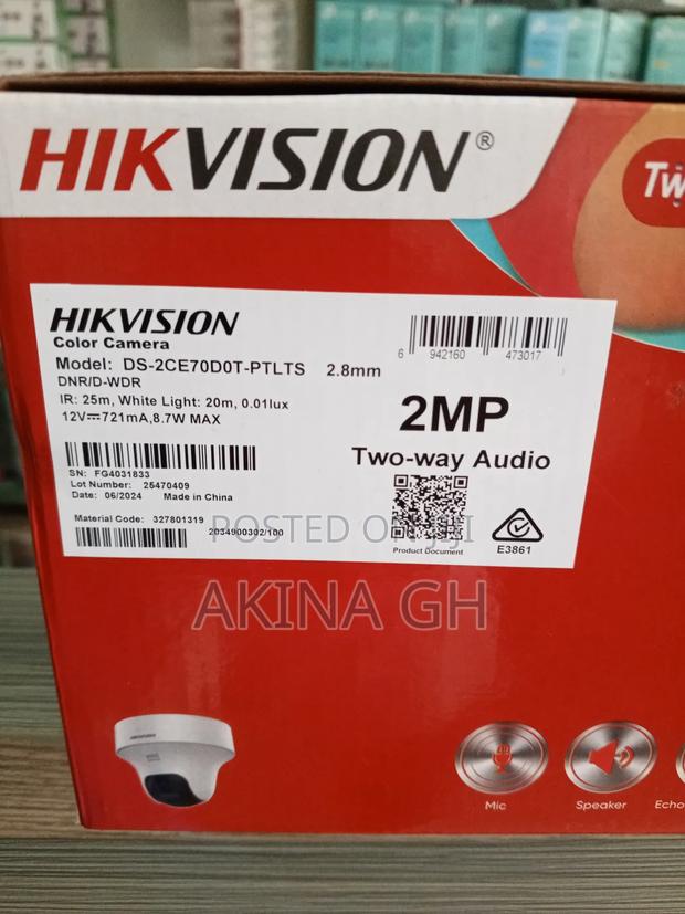 Hikvision 2mp Two Way Audio Colorvu Fixed Pt Analog Camera · Photo 2