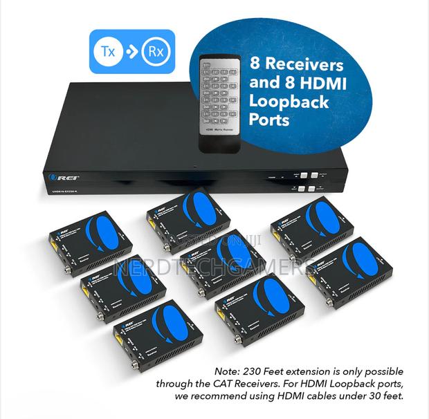 Orei HDMI Matrix Extender With IR RS-232 UHD816-EX230-K) · Photo 3