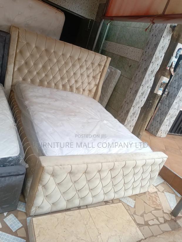 Cream Colored 80/60 Mattress With Frame . Free Delivery · Photo 1