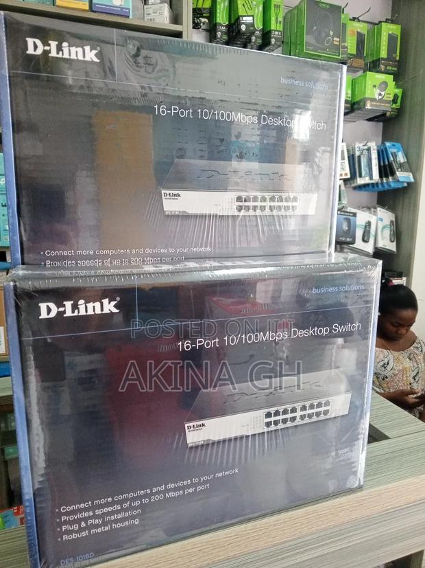 D-Link 16-Port Fast Ethernet Unmanaged Switch
Des-1016d · Photo 1
