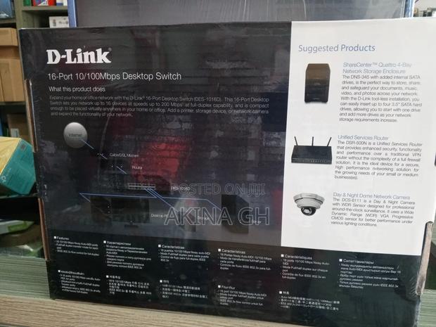 D-Link 16-Port Fast Ethernet Unmanaged Switch
Des-1016d · Photo 3