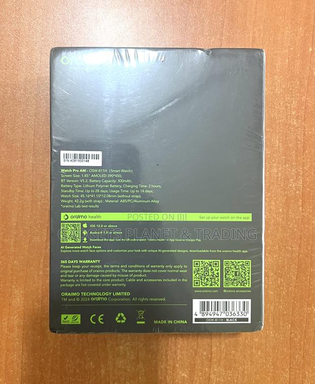 Oraimo Watch Pro Am 1.85′′ Amoled Ip68 Smartwatch | Osw-811h · Photo 3
