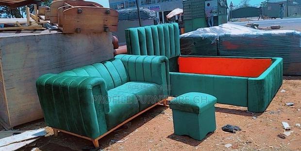 All Green Sofa 2in1 and Double Bed-Frame · Photo 1