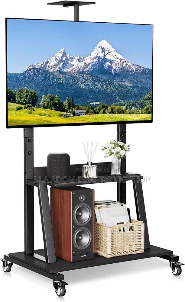 Mobile TV Stand: Effortless TV Movement for Home and Beyond · Photo 1