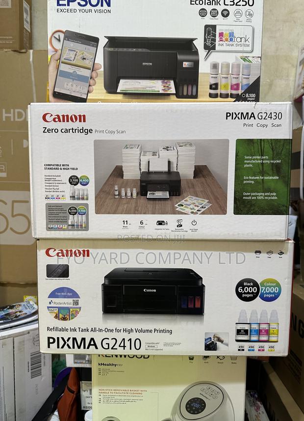 Epson L3250, Canon G2430 and Canon G2410 Scanners Printers · Photo 1