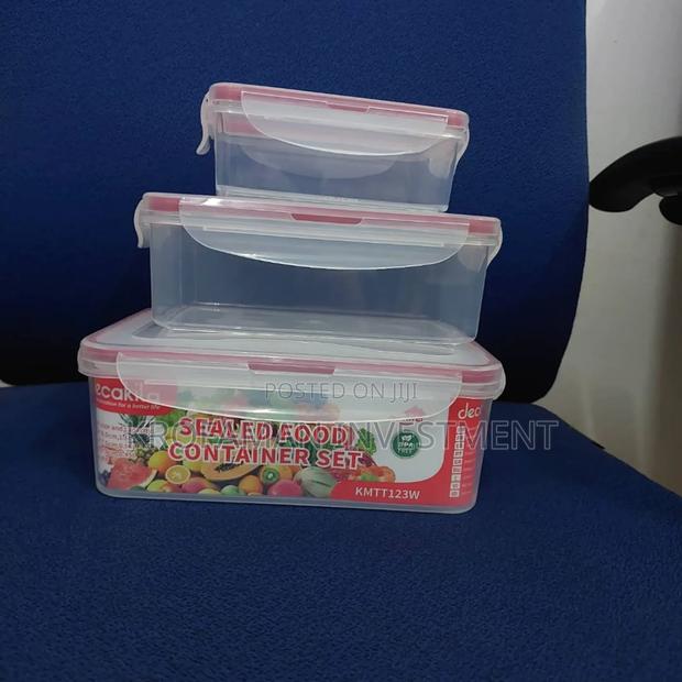 Decakila Kmtt123w Sealed Food Container Set-3pieces · Photo 1