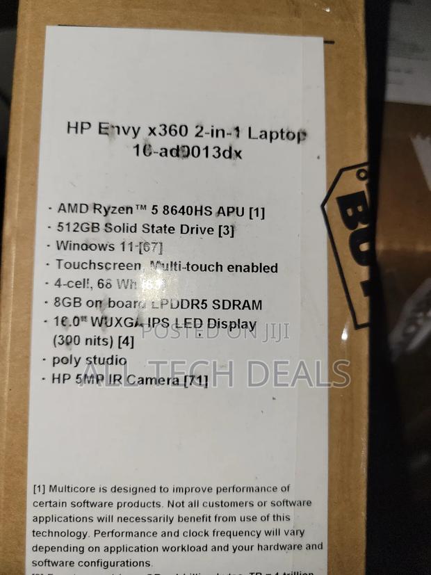New Laptop HP Envy X360 8GB AMD Ryzen 5 SSD 512GB · Photo 1