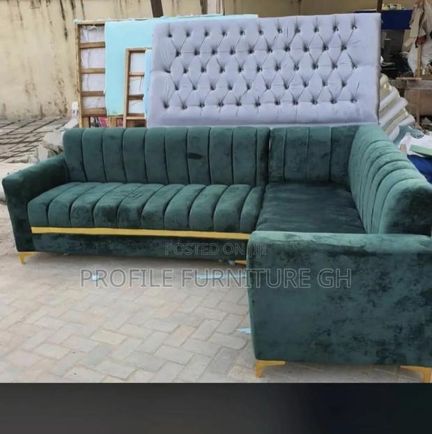 Plethora Green L-shape Sofa For Soft Relaxation · Photo 1